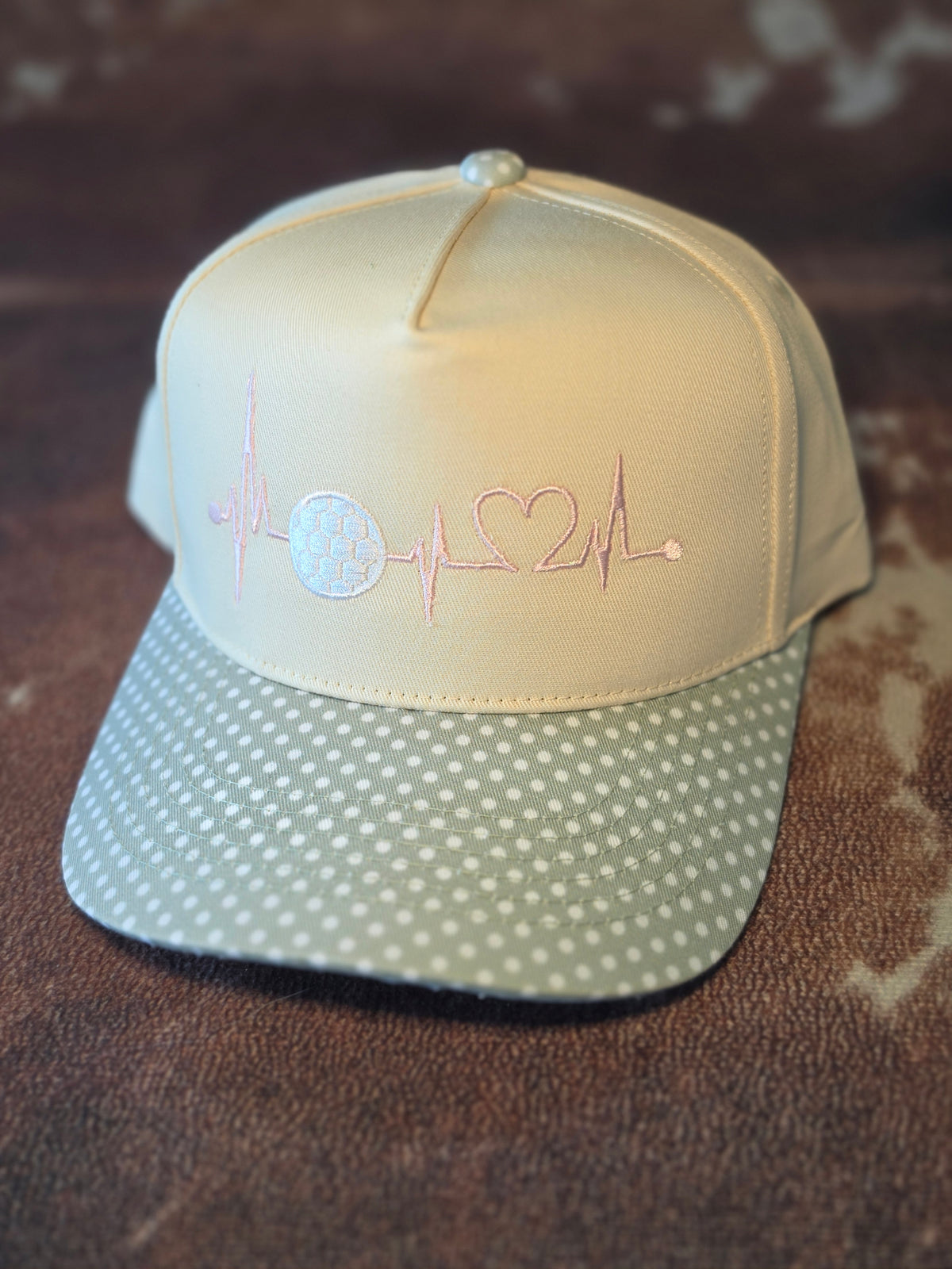 Golf Is My Heartbeat Polka-Dot Hat