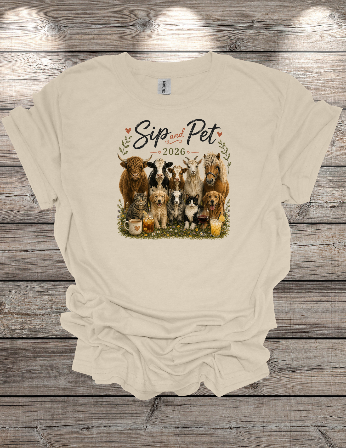Sip & Pet 2026 T-Shirt