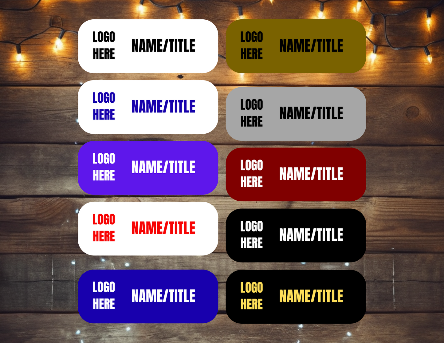 Custom Laser Engraved Name Tags