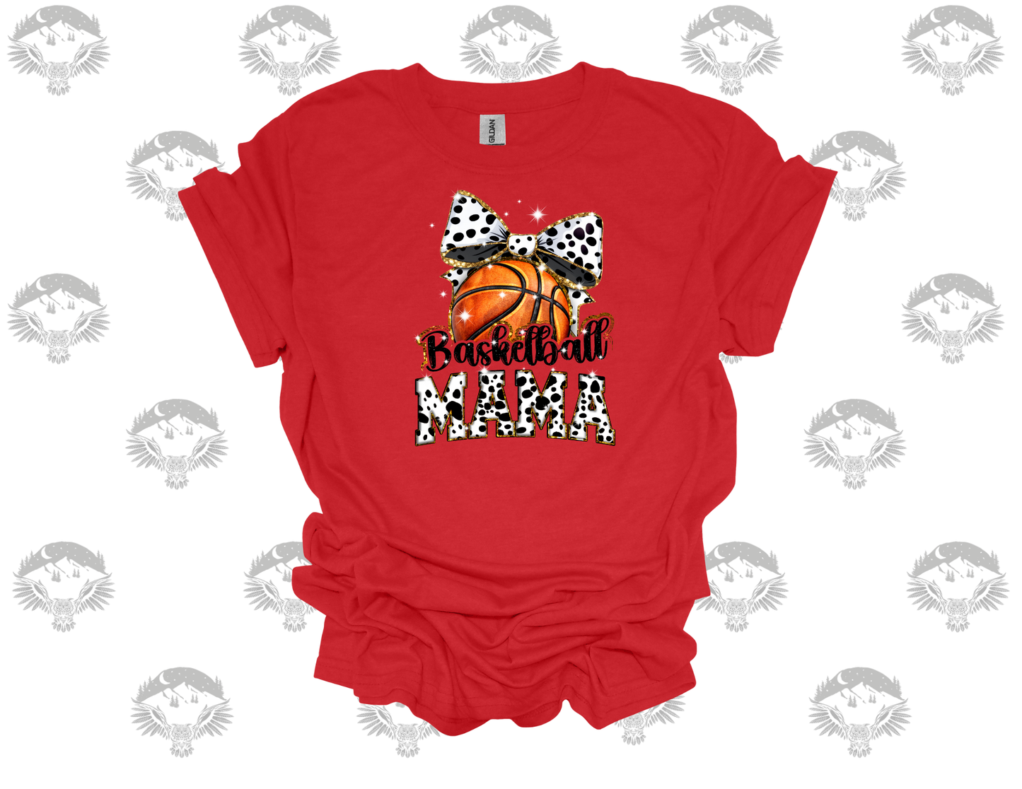 Basketball Mama – Polka Dot Bow Tee