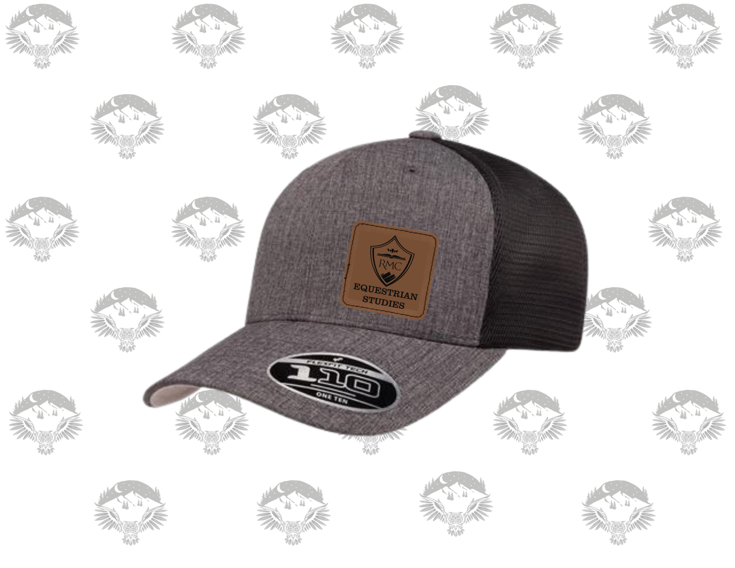 Flexfit 110 Cap – Melange/Black with Leather Patch