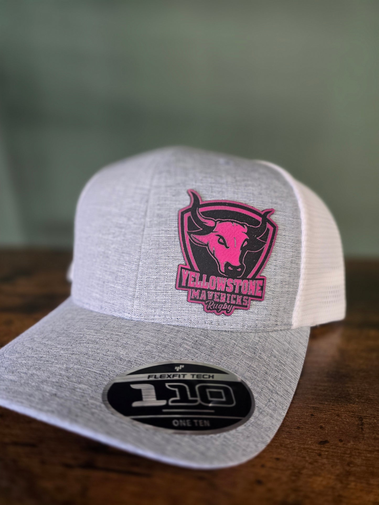 Yellowstone Mavericks Rugby Flexfit 110 Hat with Leather Patch