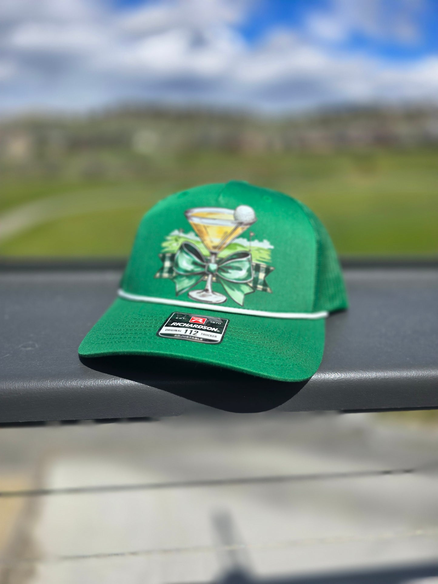Richardson Five Panel Rope Hat – Martini Golf Bow Design