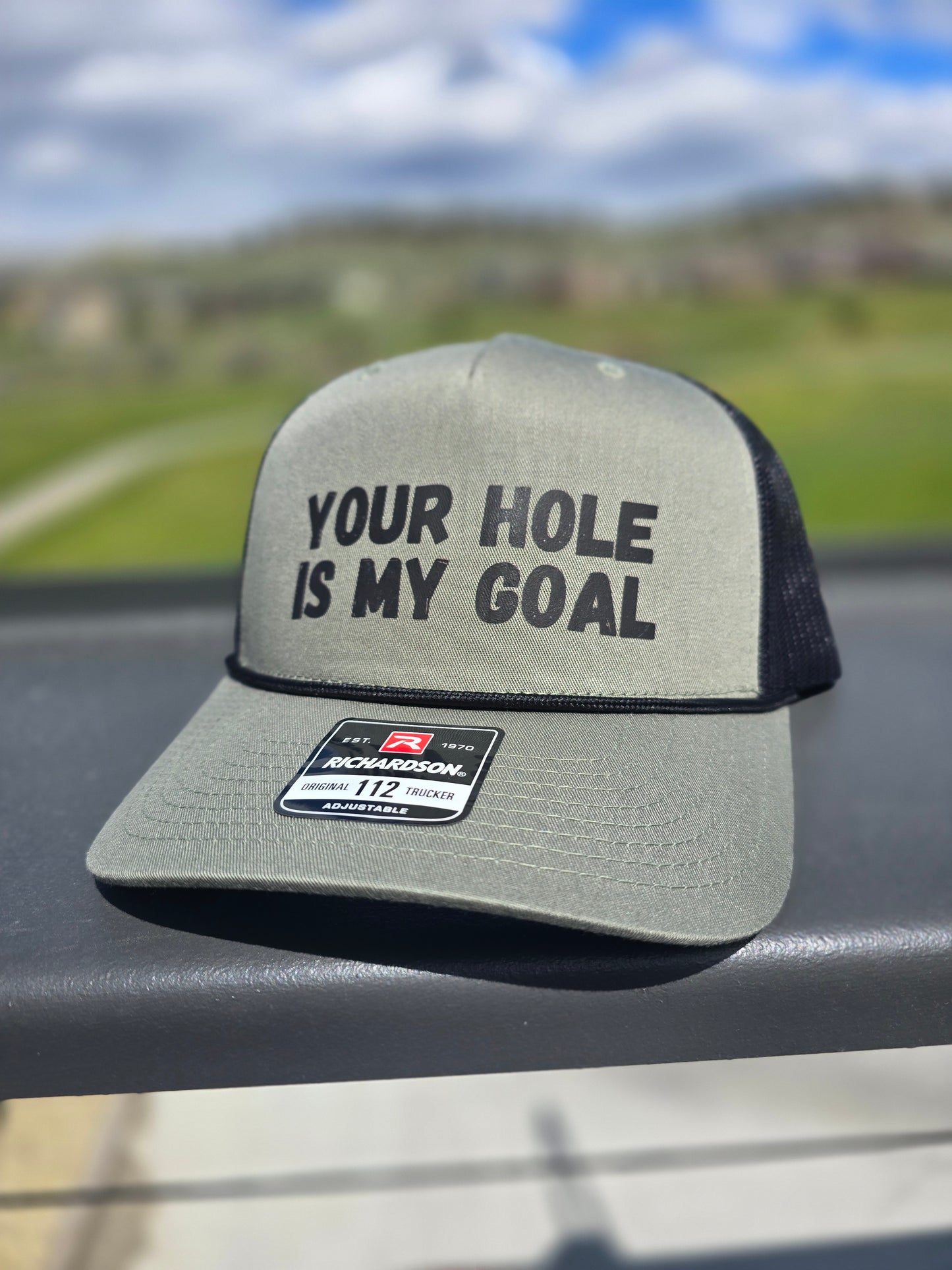 Richardson Five Panel Rope Hat – “Your Hole Is My Goal”
