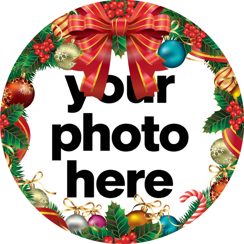 Christmas Wreath Customized Ornaments — Personalized Photo Ornament