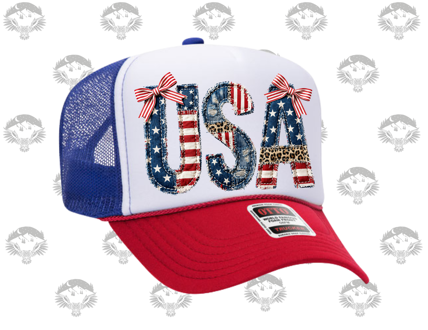 USA Patchwork Pride Trucker Hat – Otto Red, White & Blue Snapback
