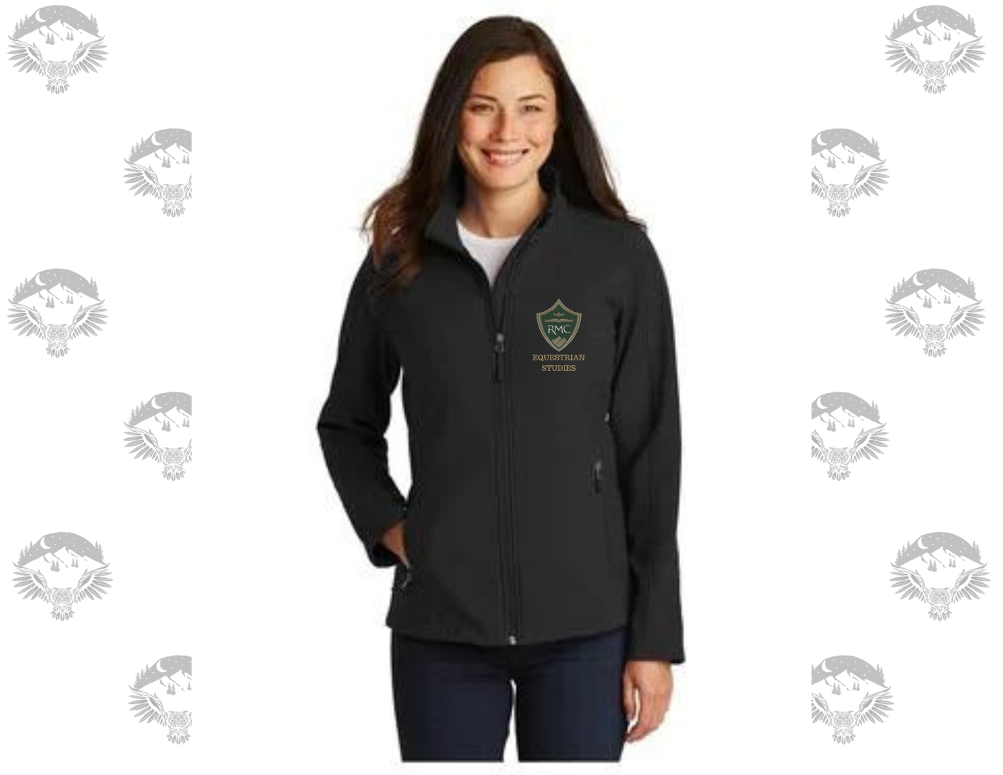 Rocky Mountain College Equestrian Women’s Soft Shell Jacket or Vest in Black
