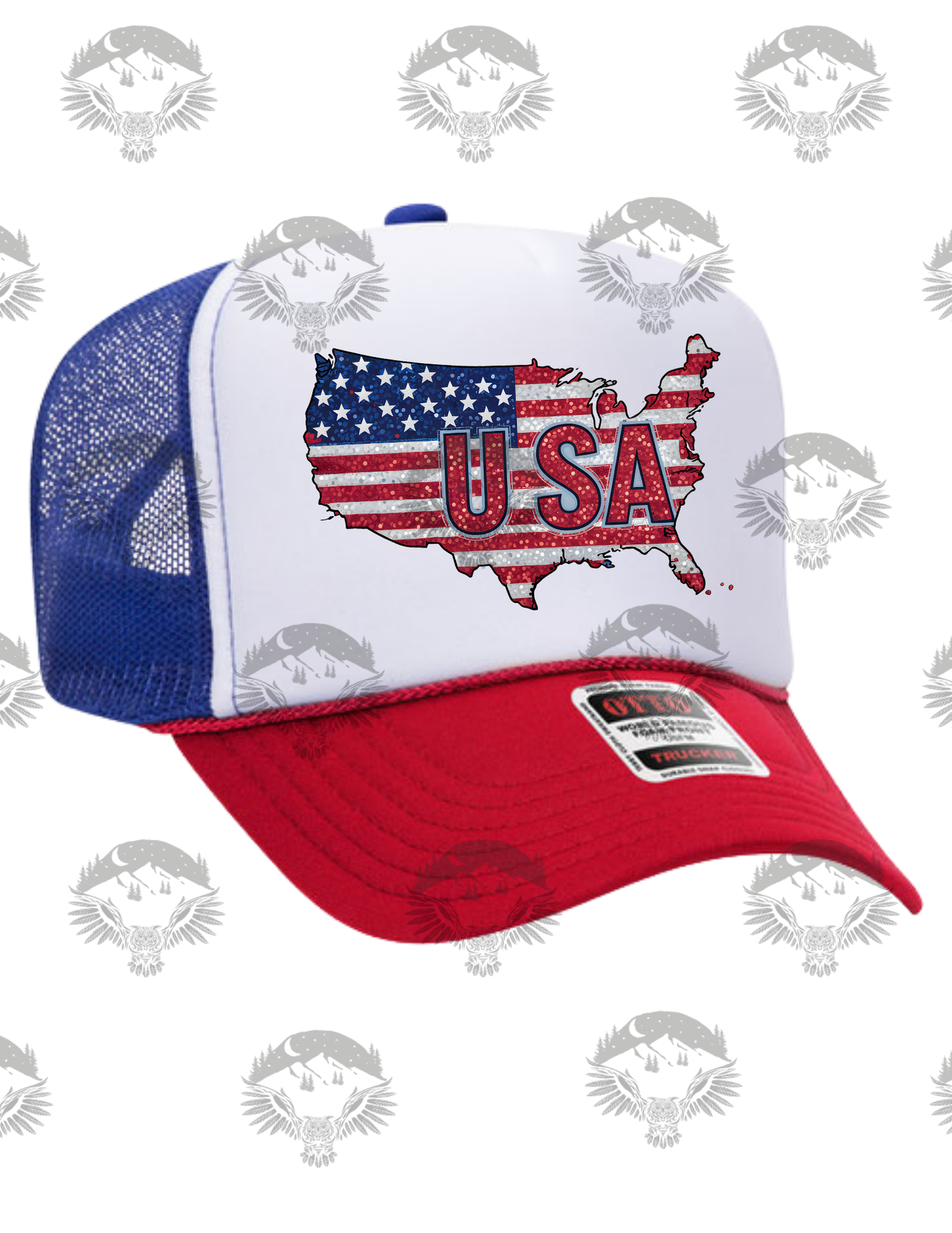 USA Map Trucker Hat – Stars, Stripes & Style