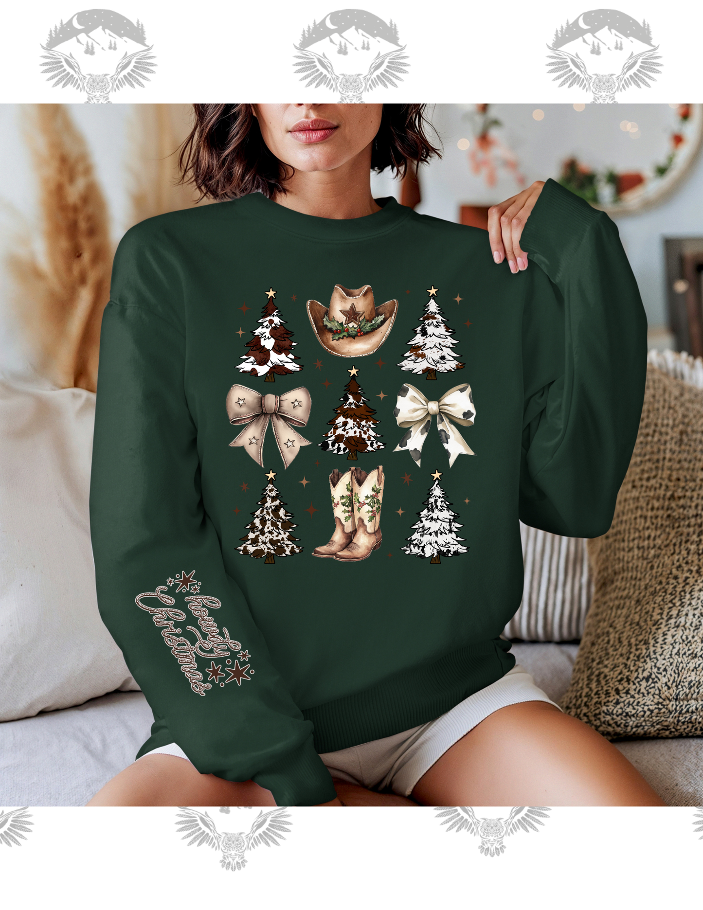Howdy Christmas Cozy Crewneck Sweatshirt