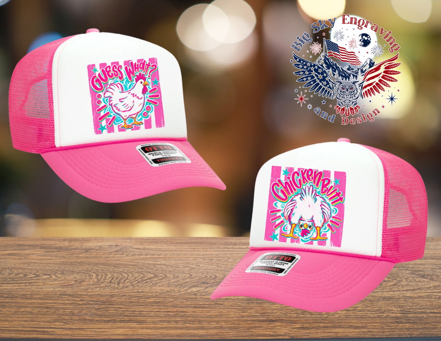 Guess What? & Chicken Butt OTTO Trucker Hat Set
