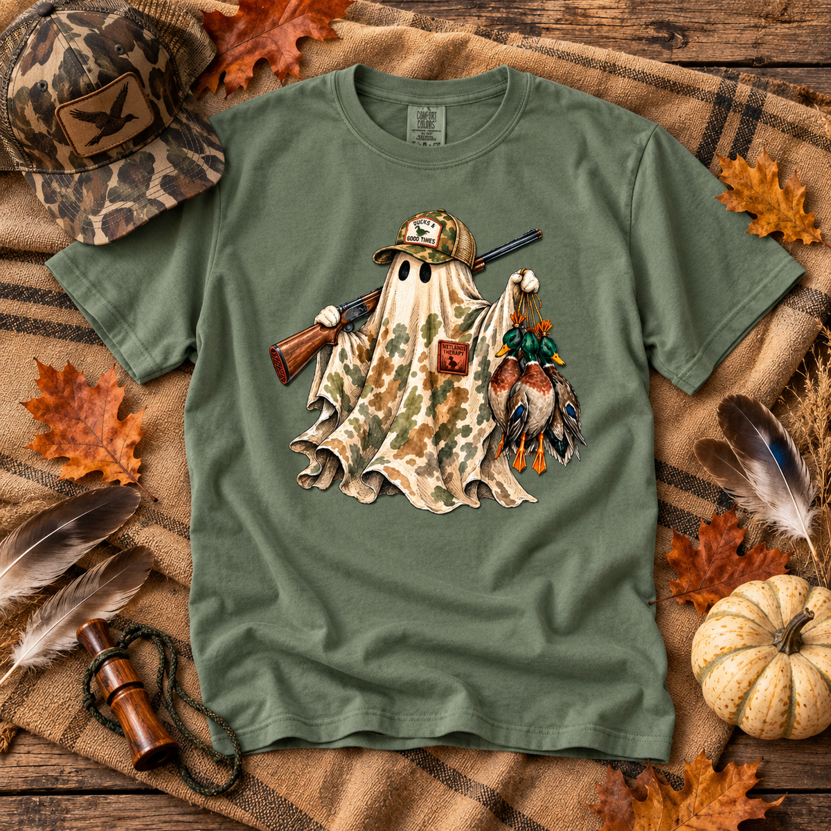Ducks & Good Times Hunting Ghost Tee