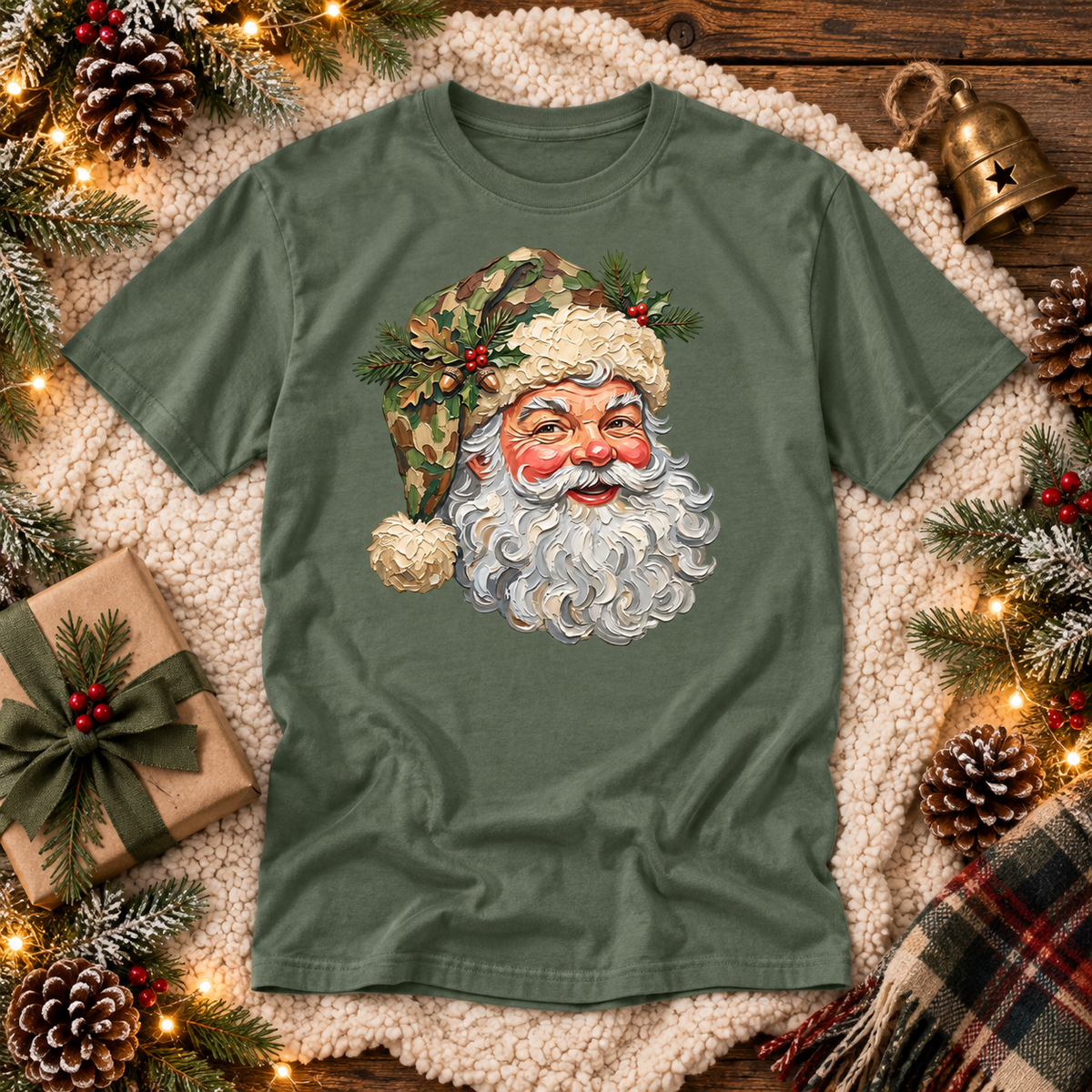 Camouflage Santa Christmas Comfort Colors® Tee