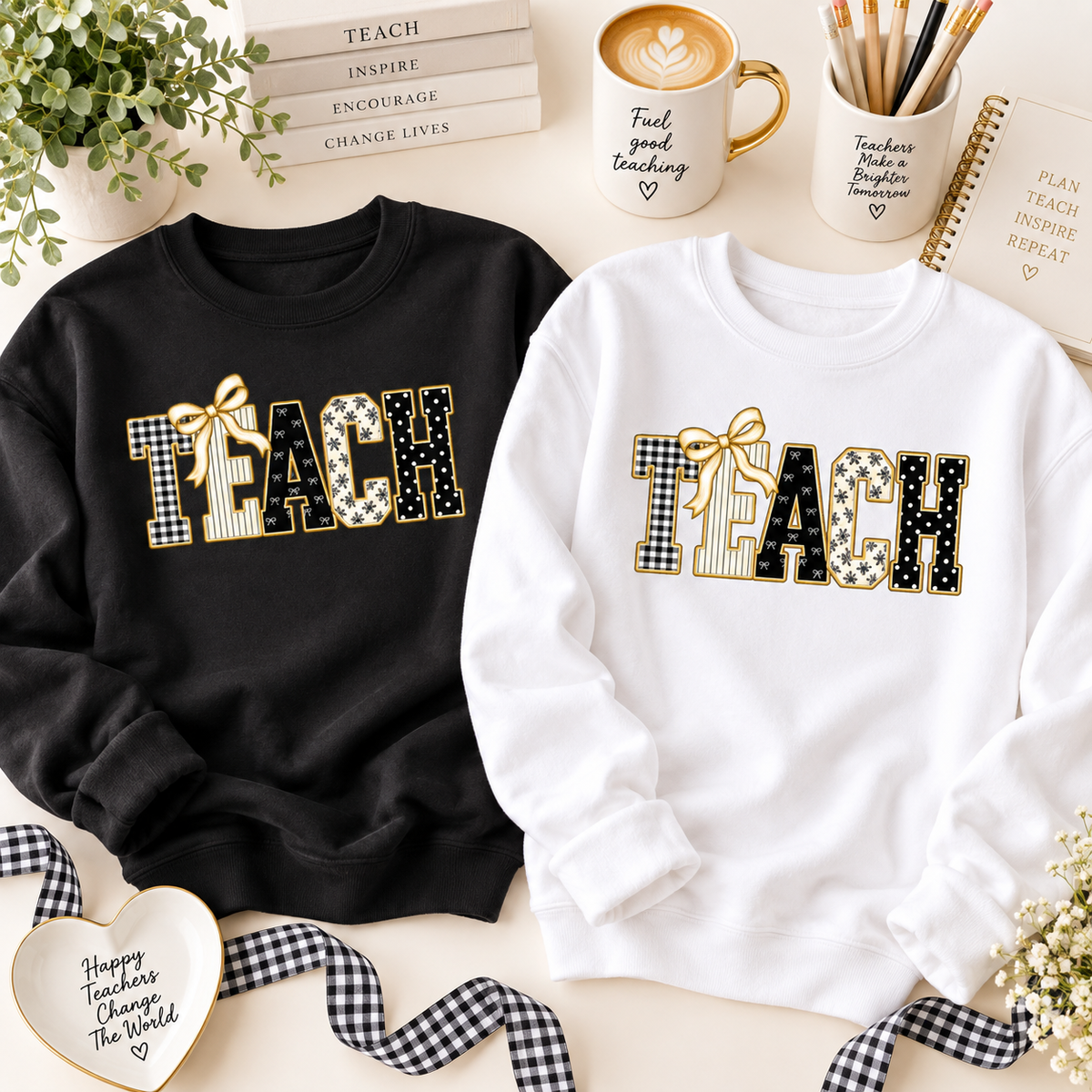 Teach Bow Graphic Crewneck