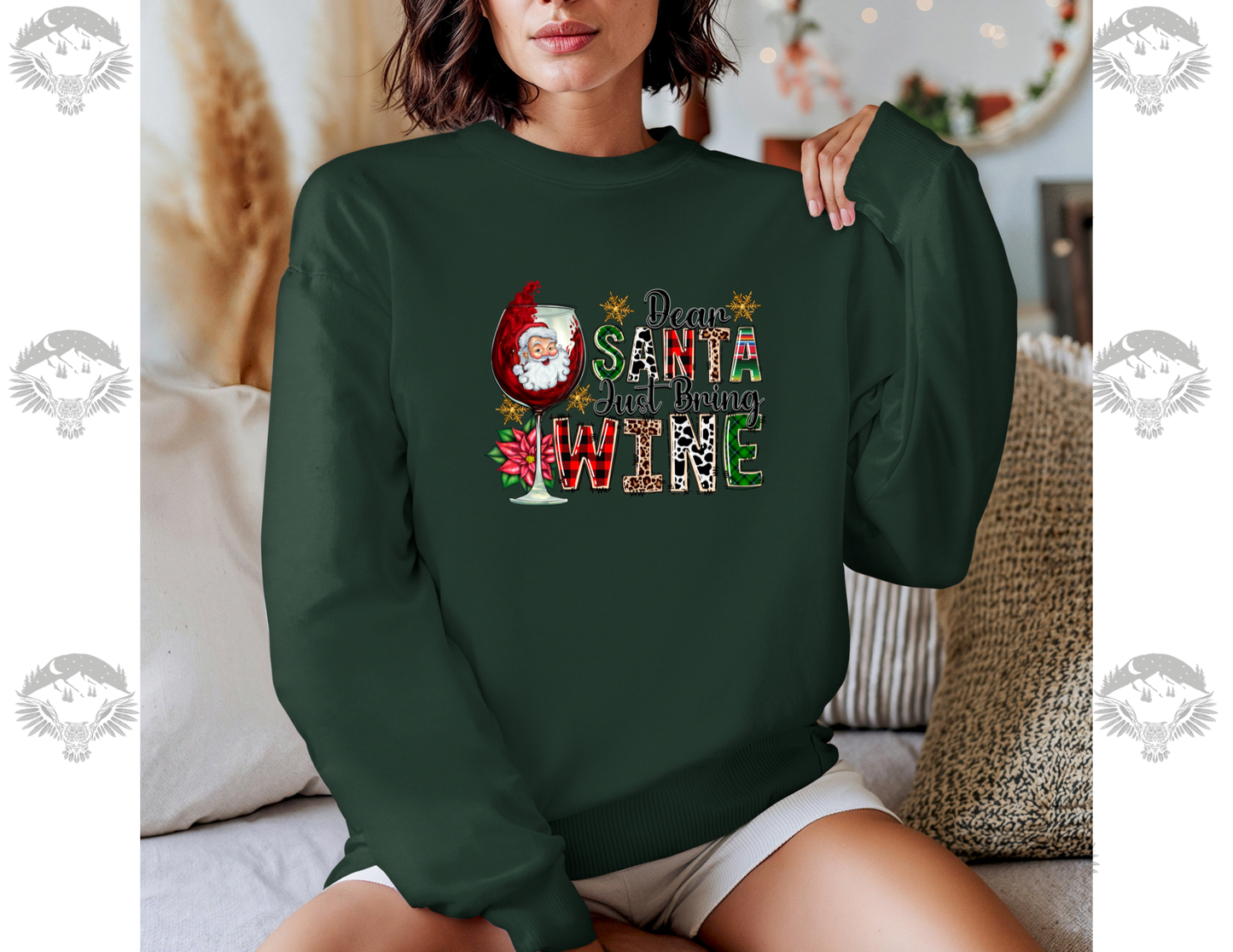 Dear Santa, Bring Wine Crewneck