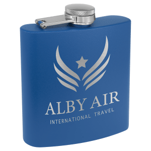 6 oz. Laserable Stainless Steel Flask