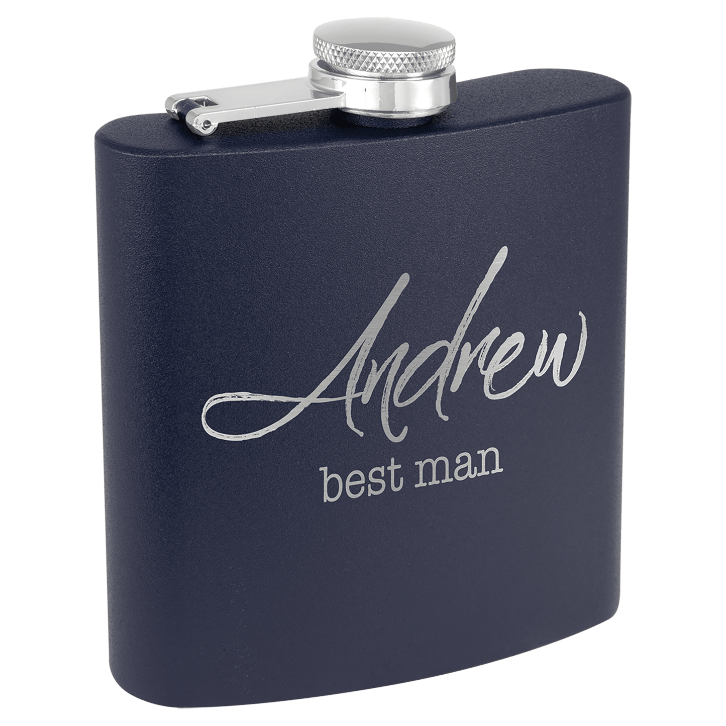 6 oz. Laserable Stainless Steel Flask