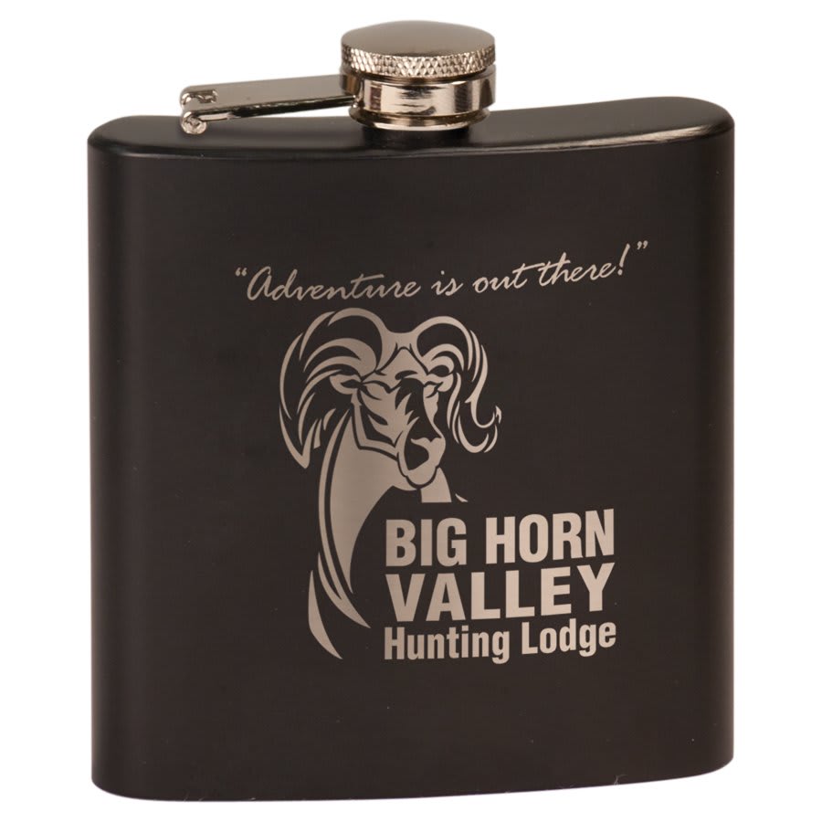 6 oz. Laserable Stainless Steel Flask