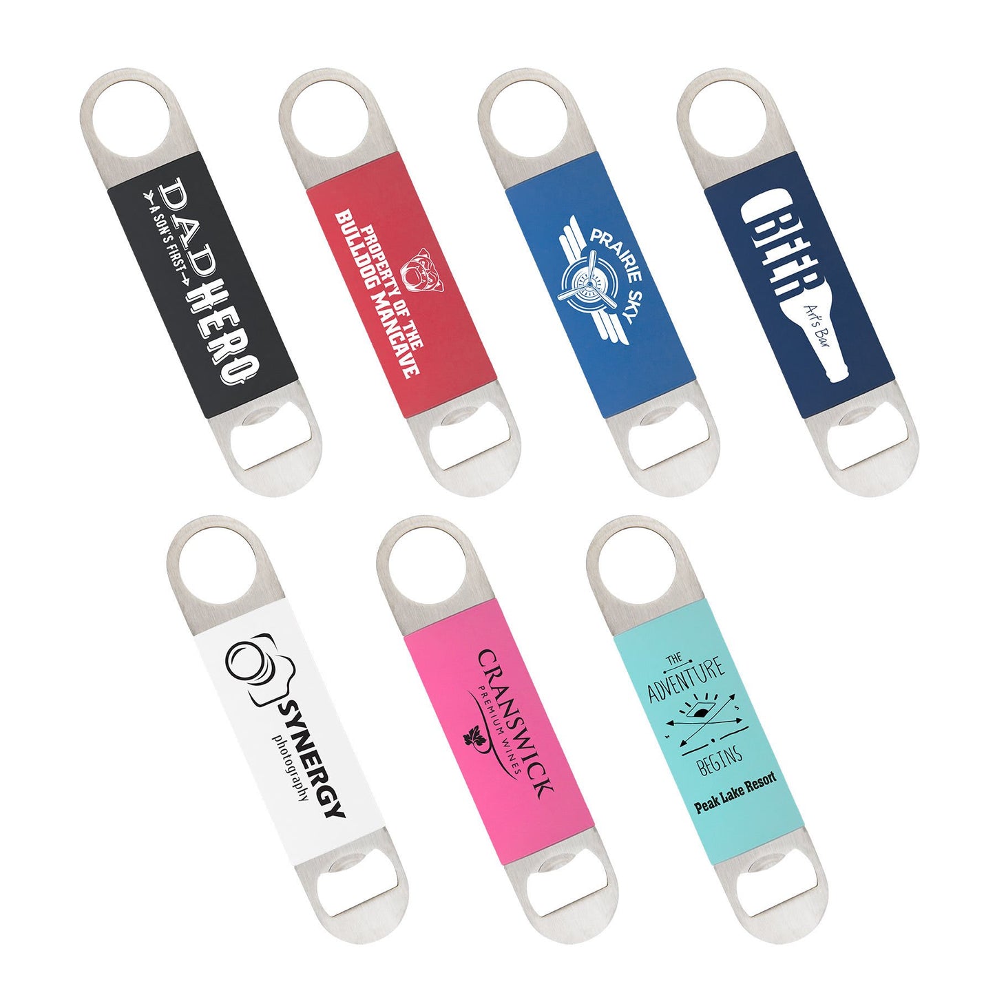 Bottle Opener with Silicone Grip 1 1/2" x 7"