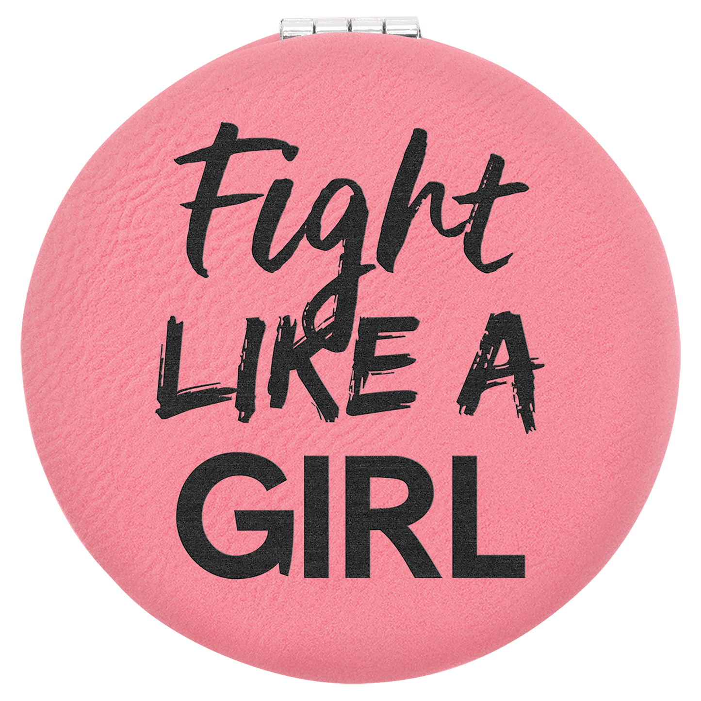 Laserable Leatherette Compact Mirror 2 1/2"