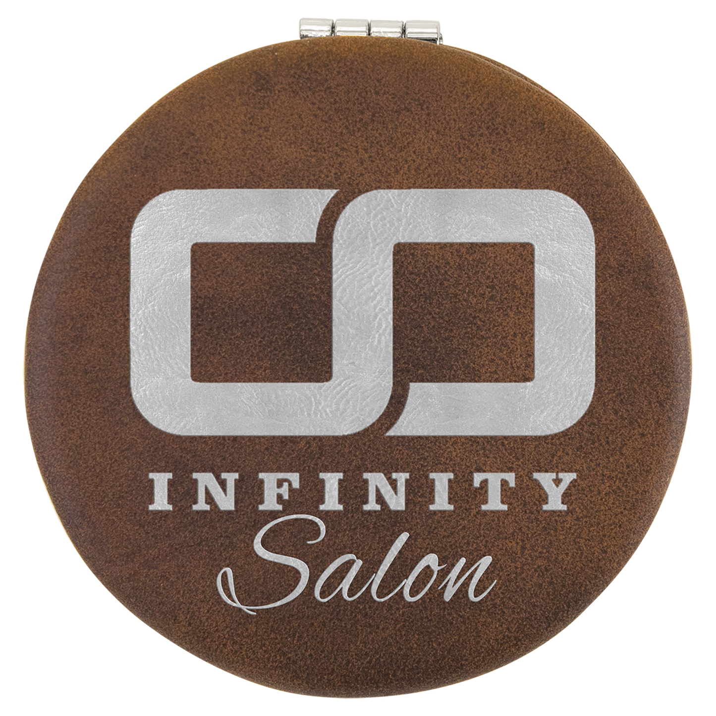 Laserable Leatherette Compact Mirror 2 1/2"