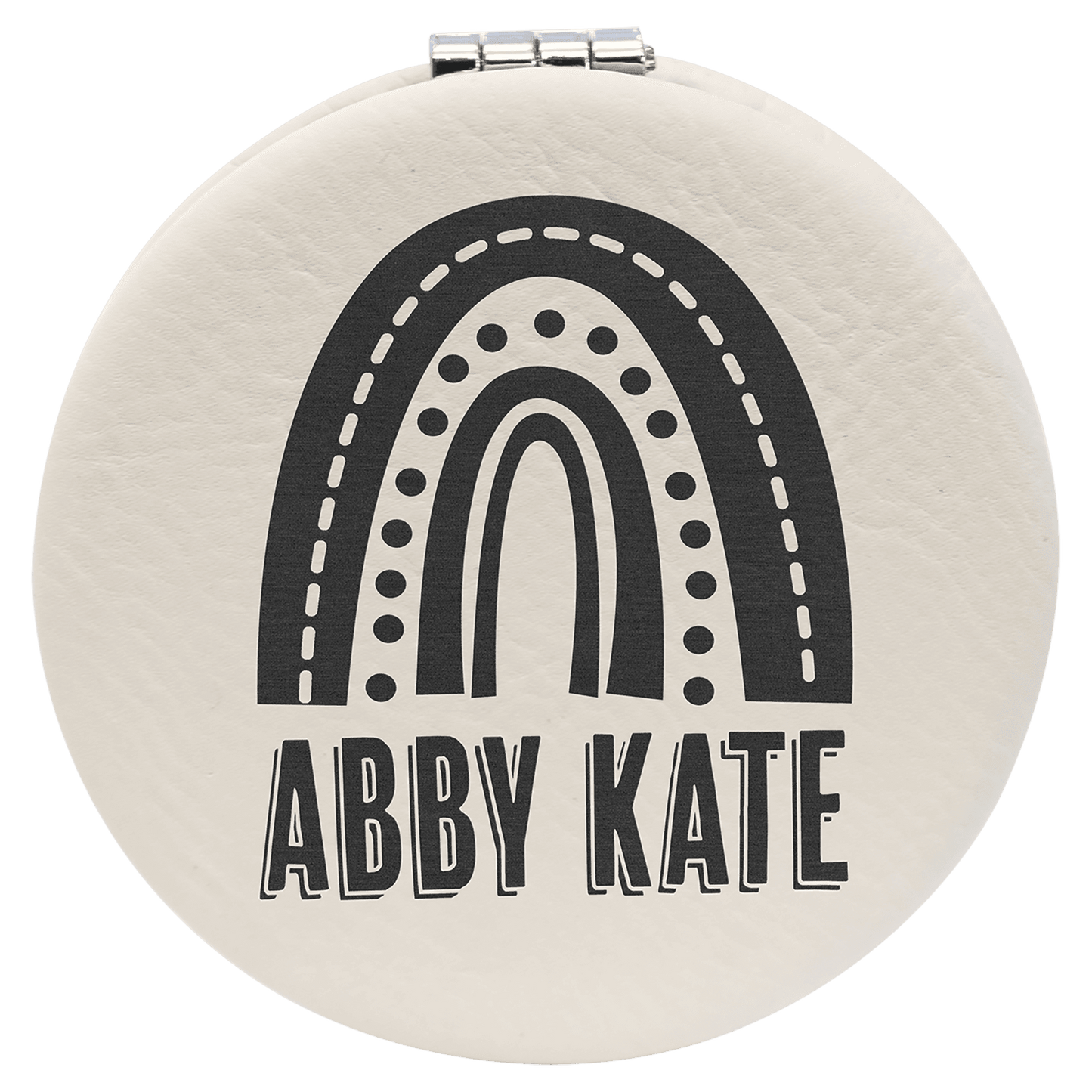 Laserable Leatherette Compact Mirror 2 1/2"