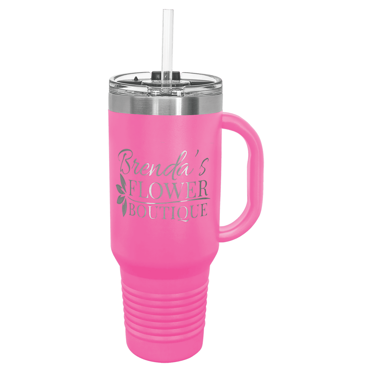 Polar Camel 40 oz. Travel Mug with Handle, Straw Included