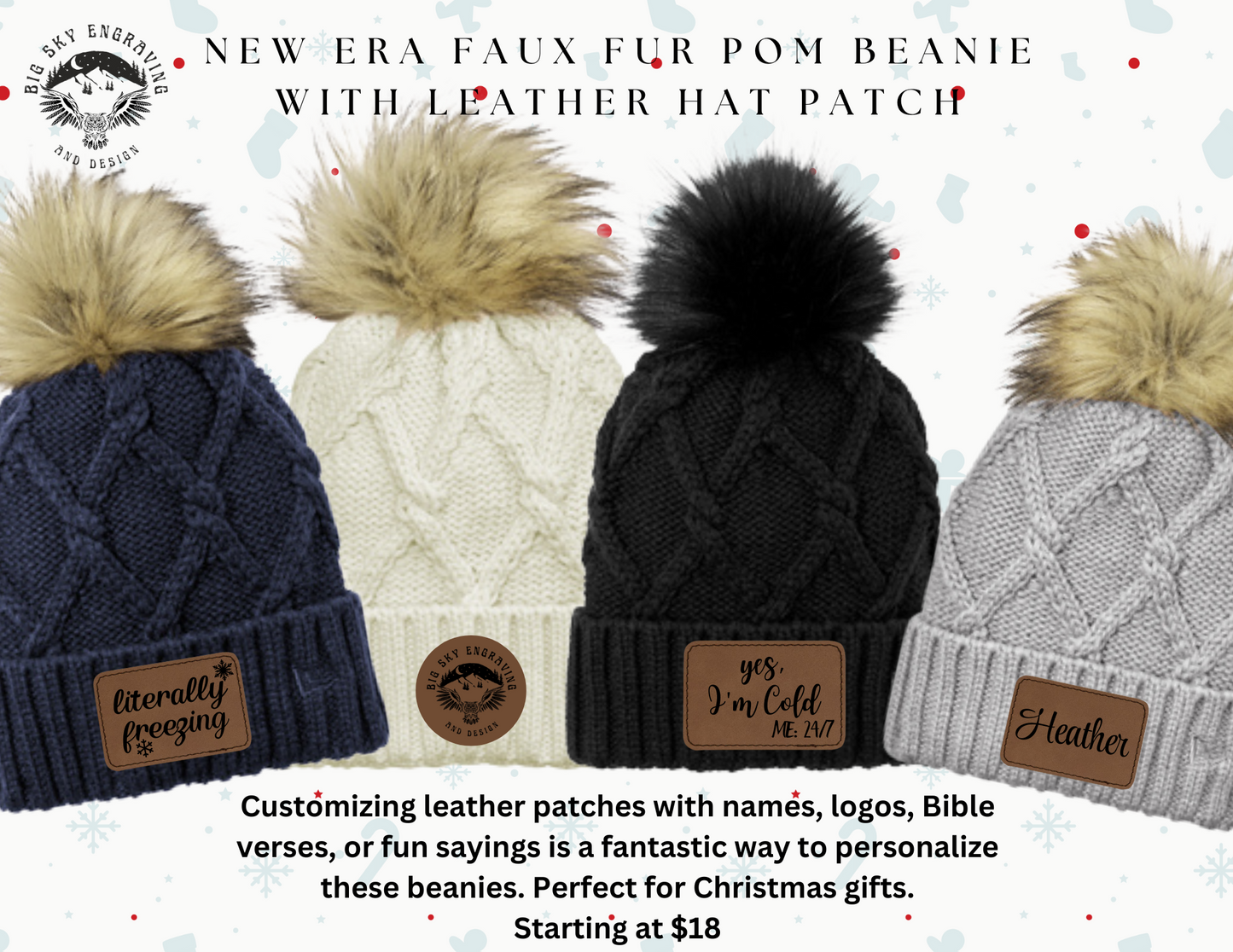 New Era Faux Fur Pom Beanie