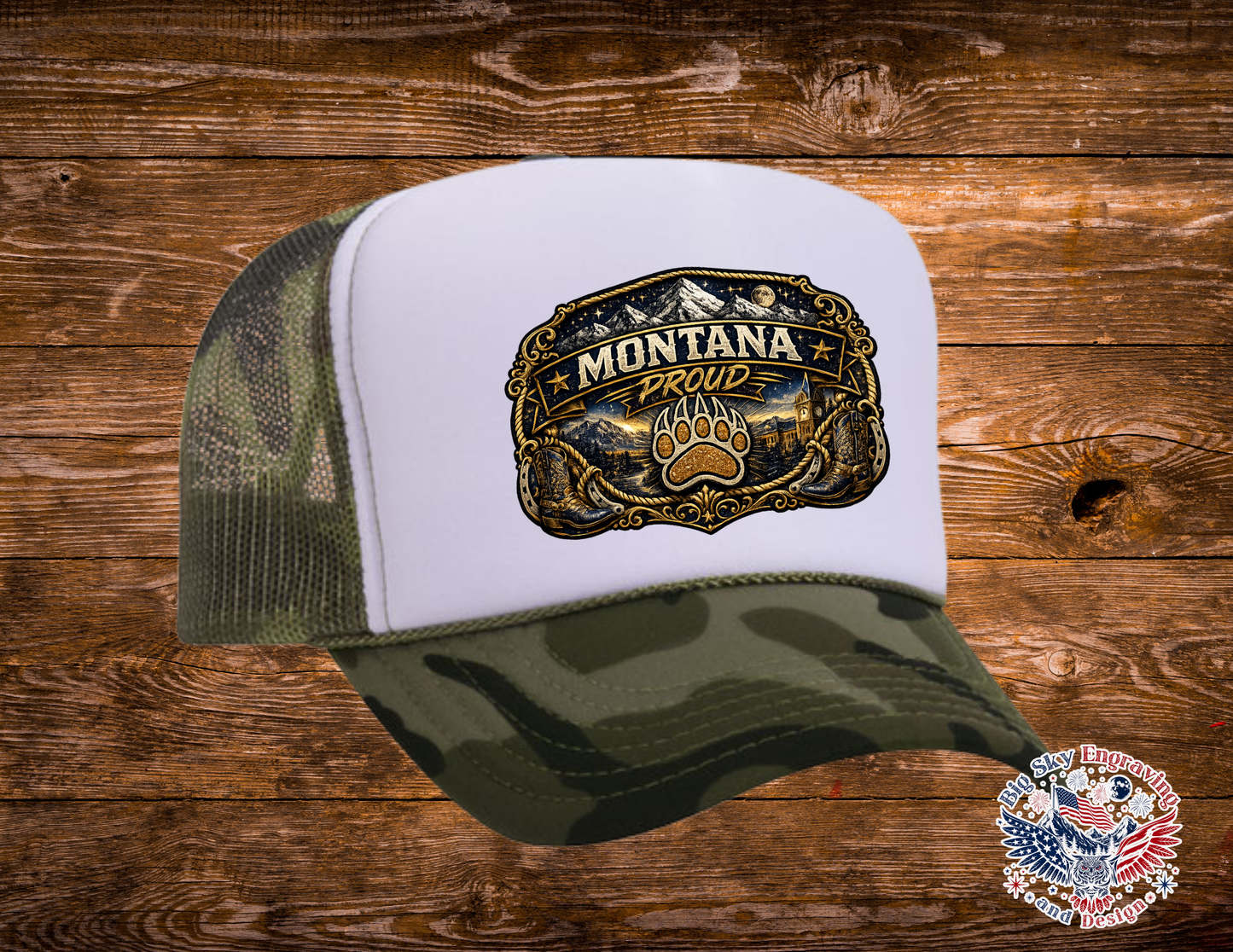 Montana Proud Blue/Gold OTTO Foam Trucker Hat