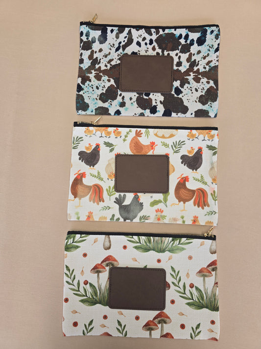 Linen Makeup Bag – Personalized & Versatile