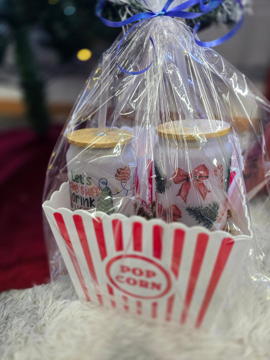 Christmas Movie Night Gift Basket (set of 4)