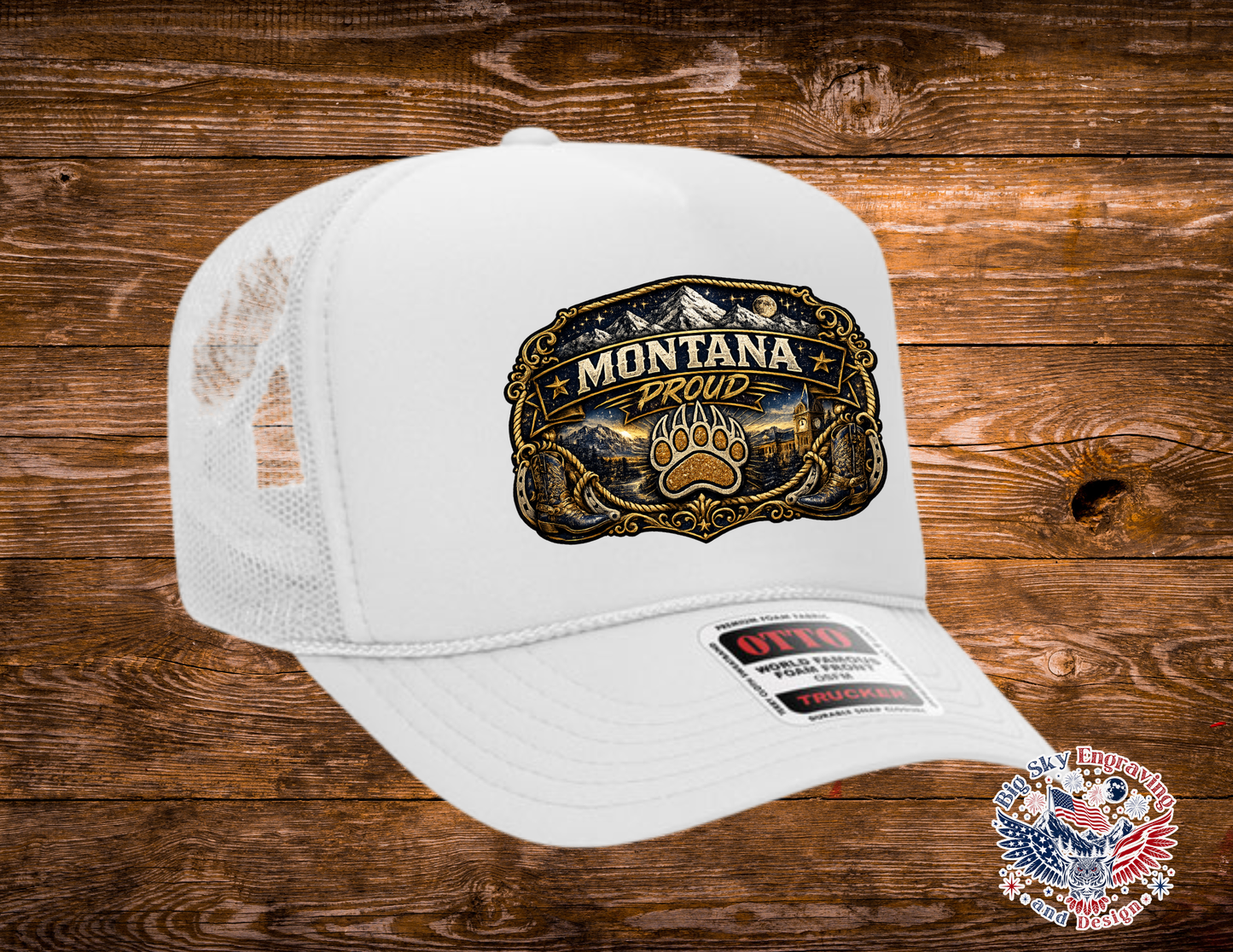 Montana Proud Blue/Gold OTTO Foam Trucker Hat