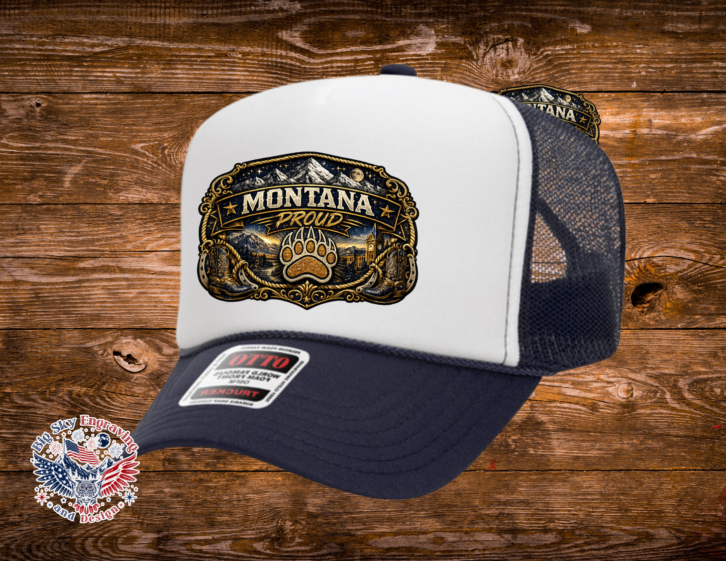 Montana Proud Blue/Gold OTTO Foam Trucker Hat