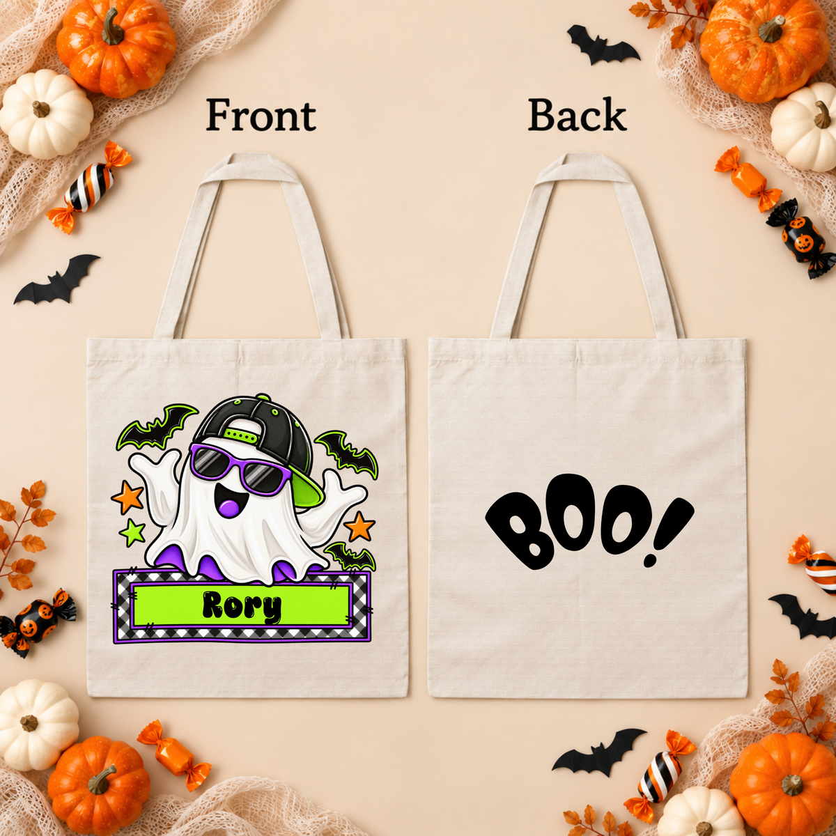 Personalized Trick-or-Treat Tote Bag