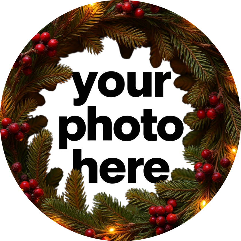 Christmas Wreath Customized Ornaments — Personalized Photo Ornament