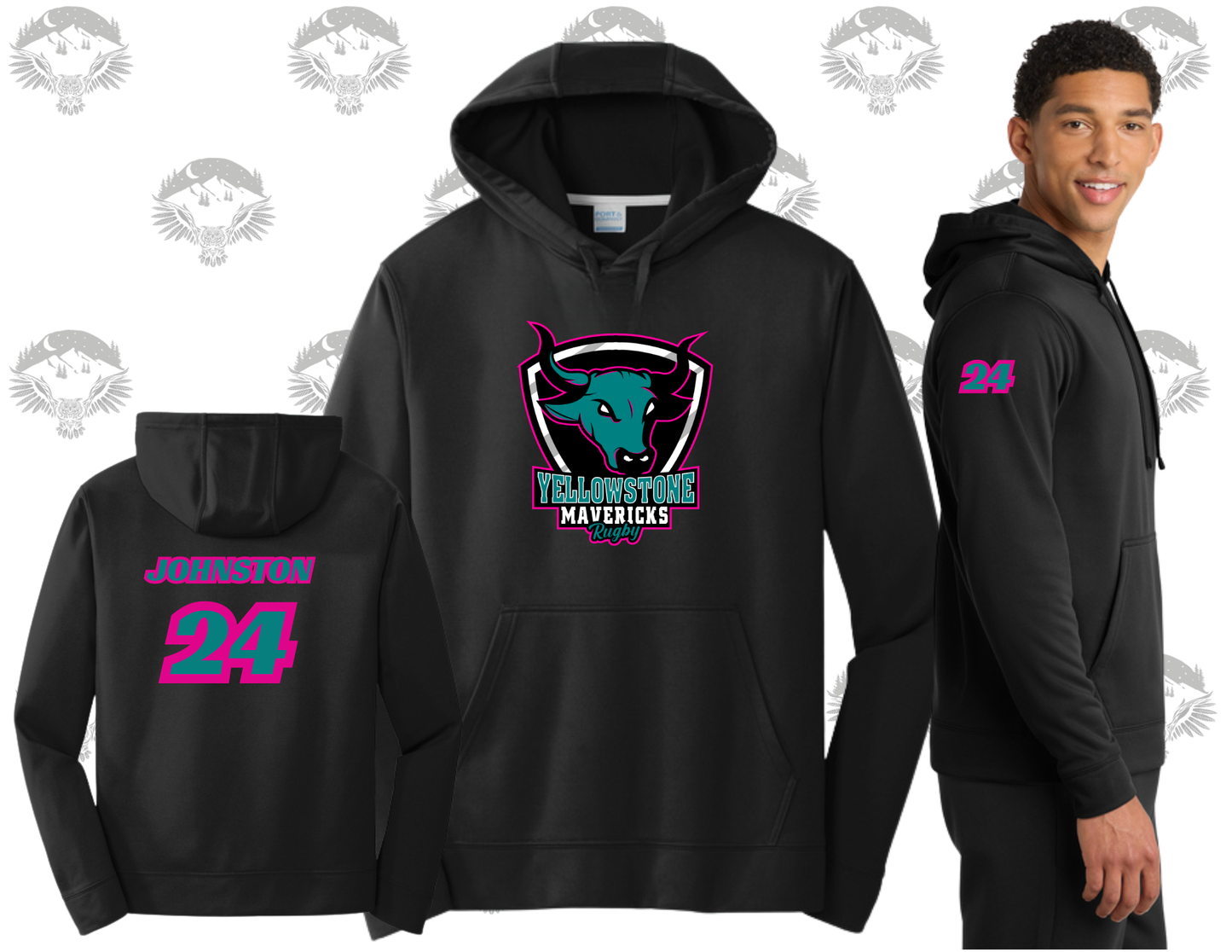 Yellowstone Mavericks Rugby Athletic Hoodie with Customization