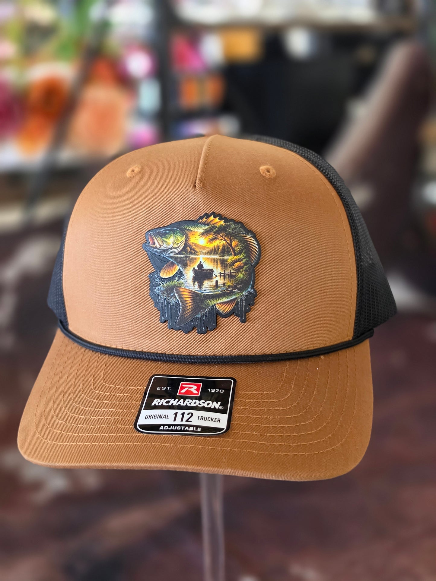 Richardson 112 Five-Panel Rope Hat | Bass Sunset Fishing Patch