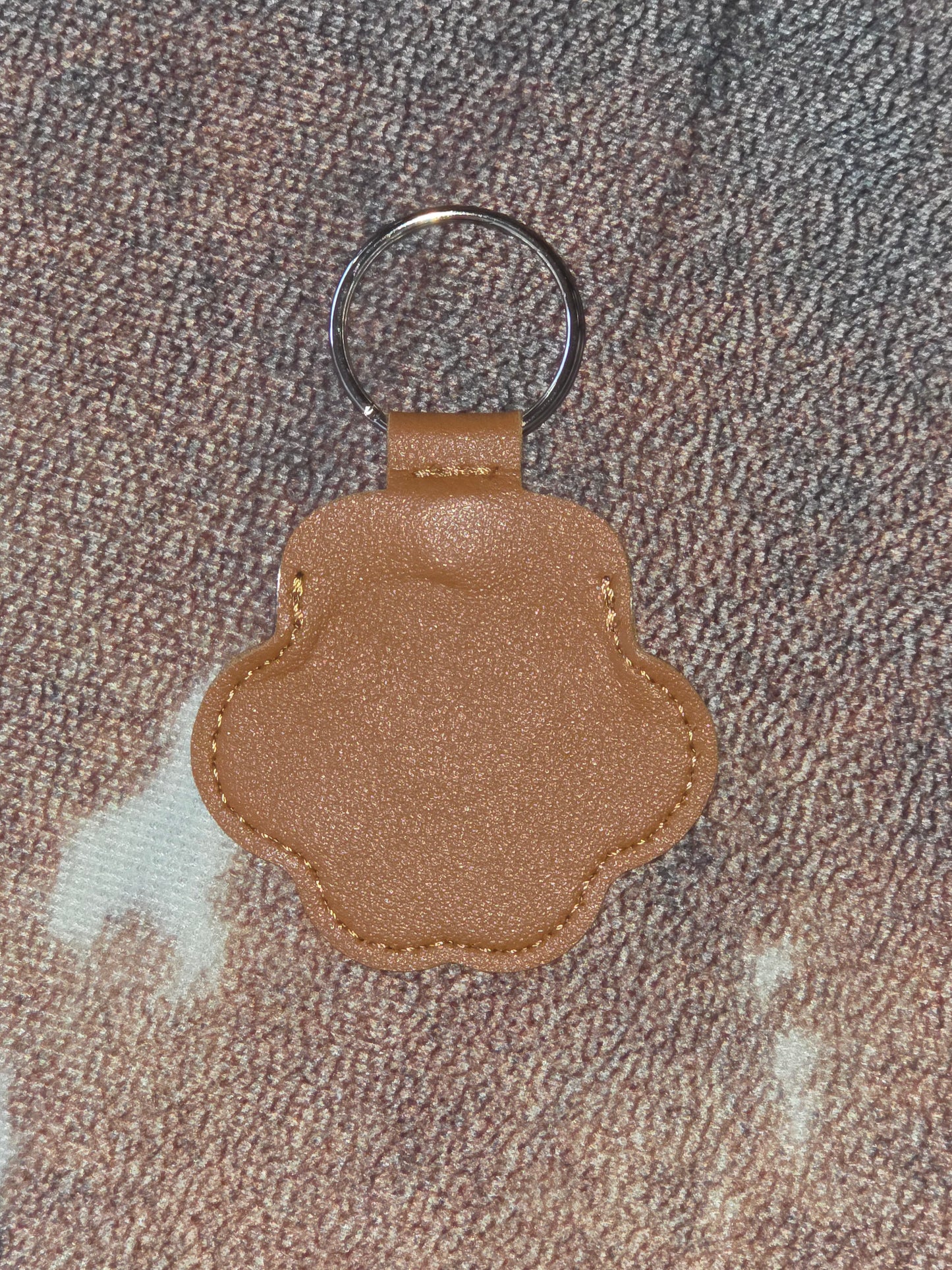 Pet Memorial Paw Print Hair Keepsake Keychain