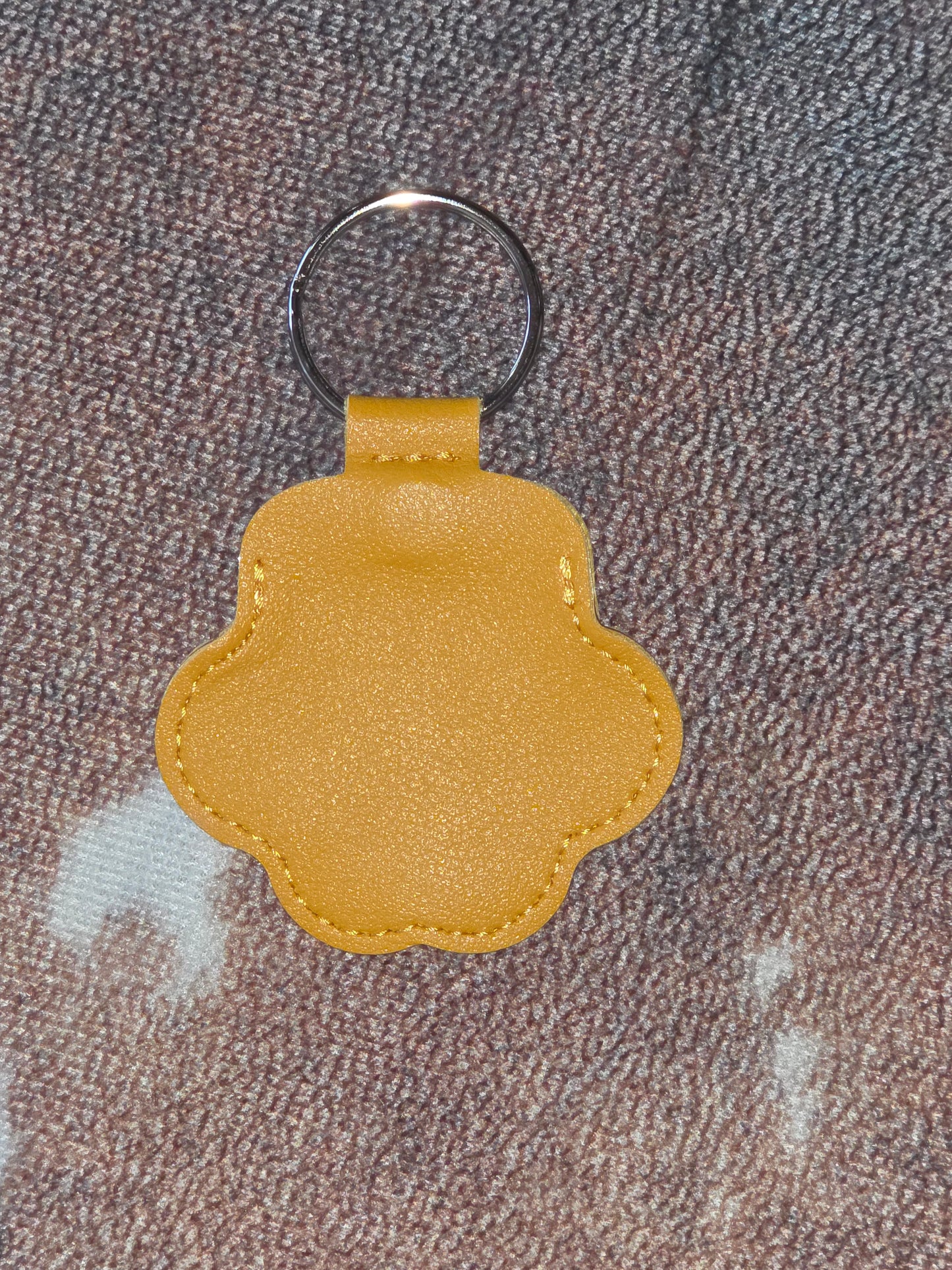 Pet Memorial Paw Print Hair Keepsake Keychain