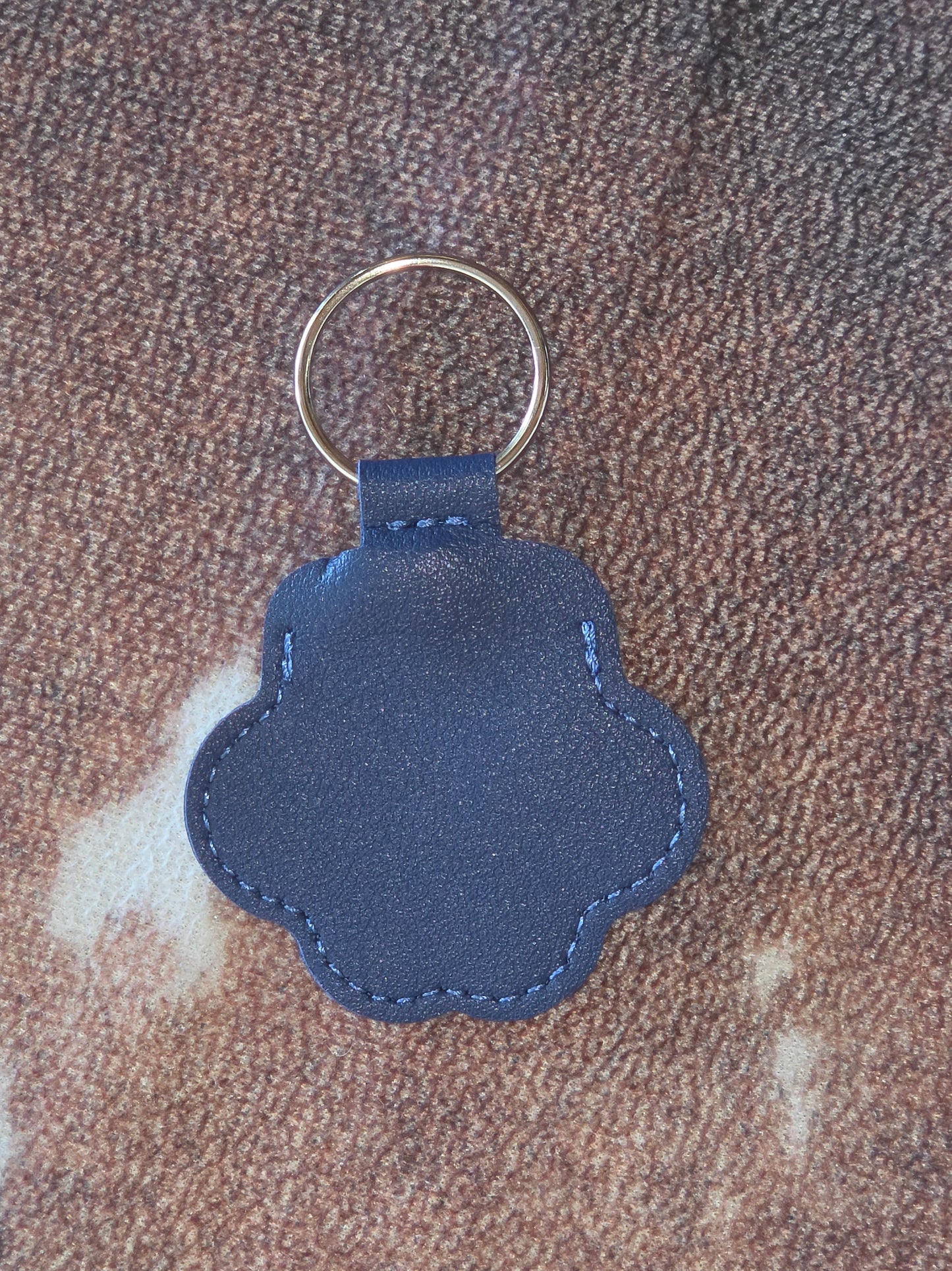 Pet Memorial Paw Print Hair Keepsake Keychain