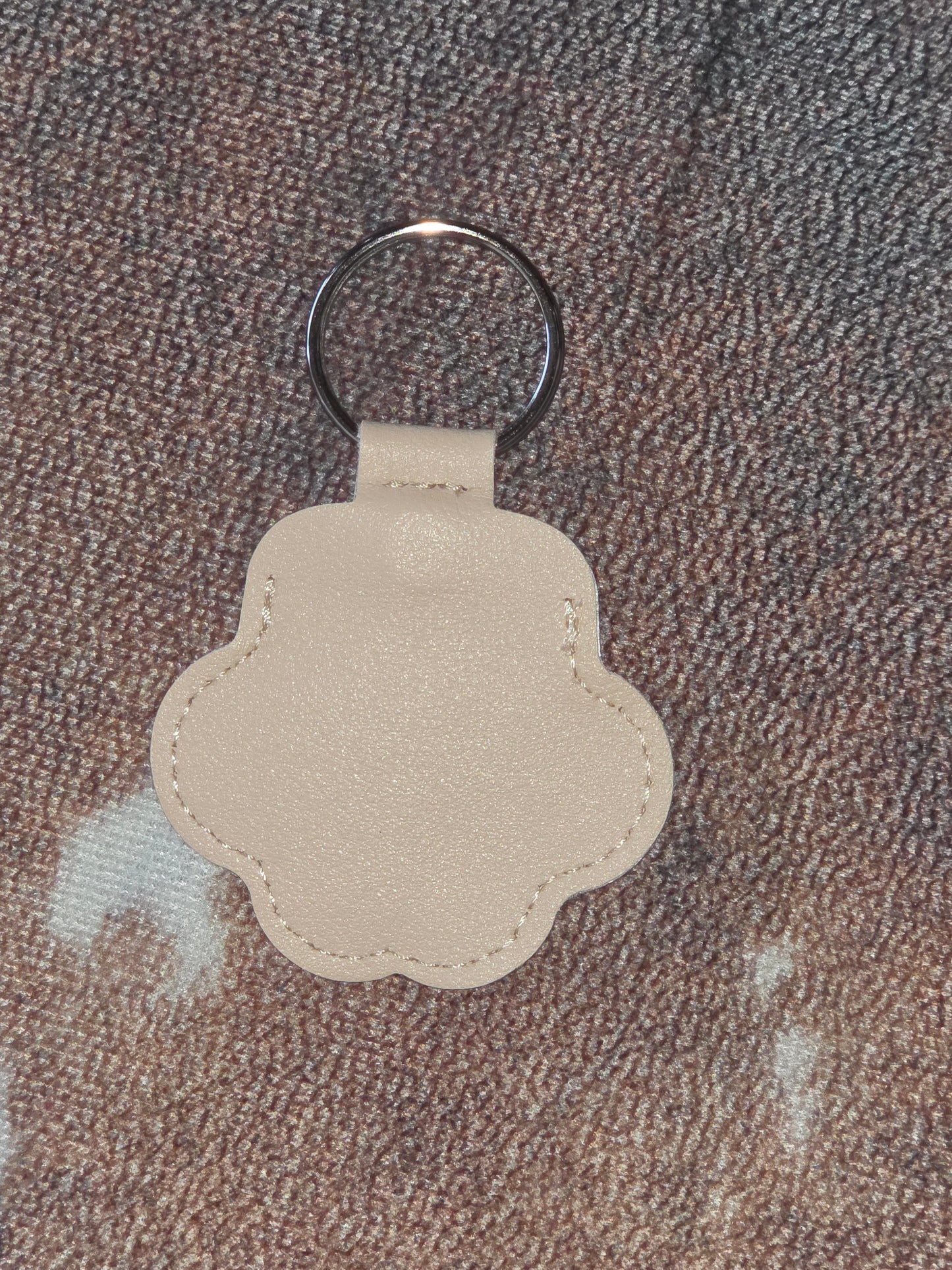 Pet Memorial Paw Print Hair Keepsake Keychain