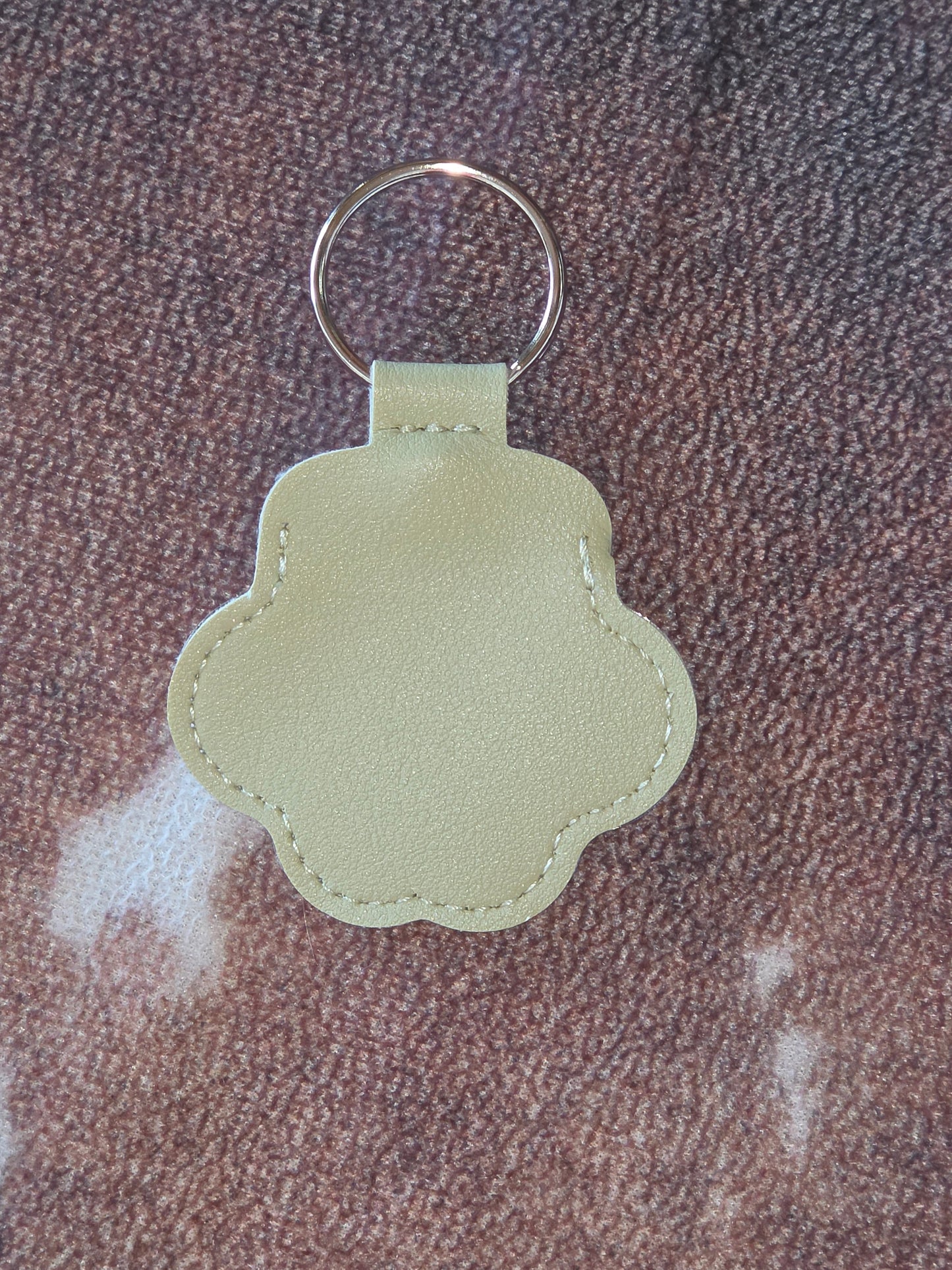 Pet Memorial Paw Print Hair Keepsake Keychain