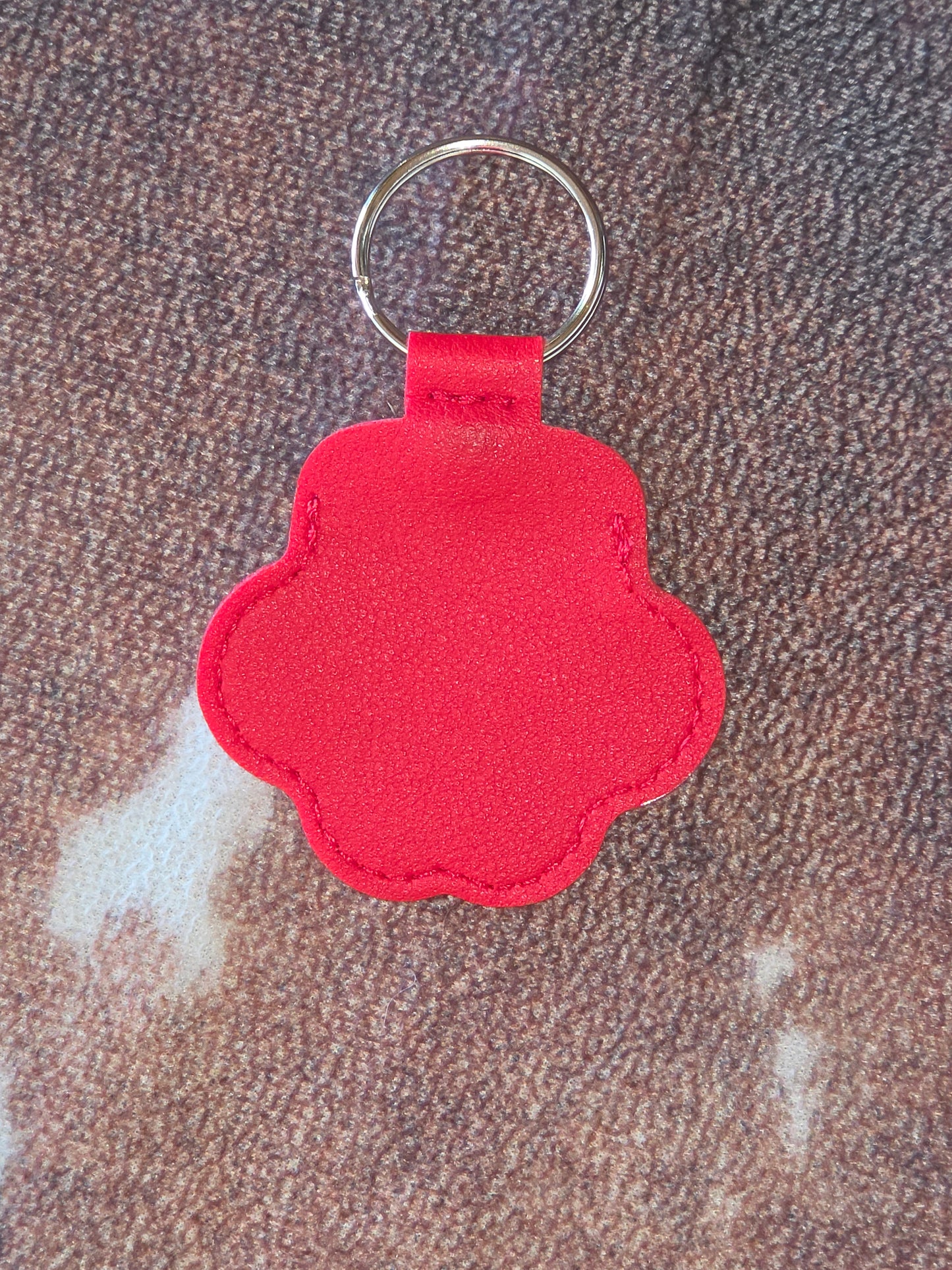 Pet Memorial Paw Print Hair Keepsake Keychain