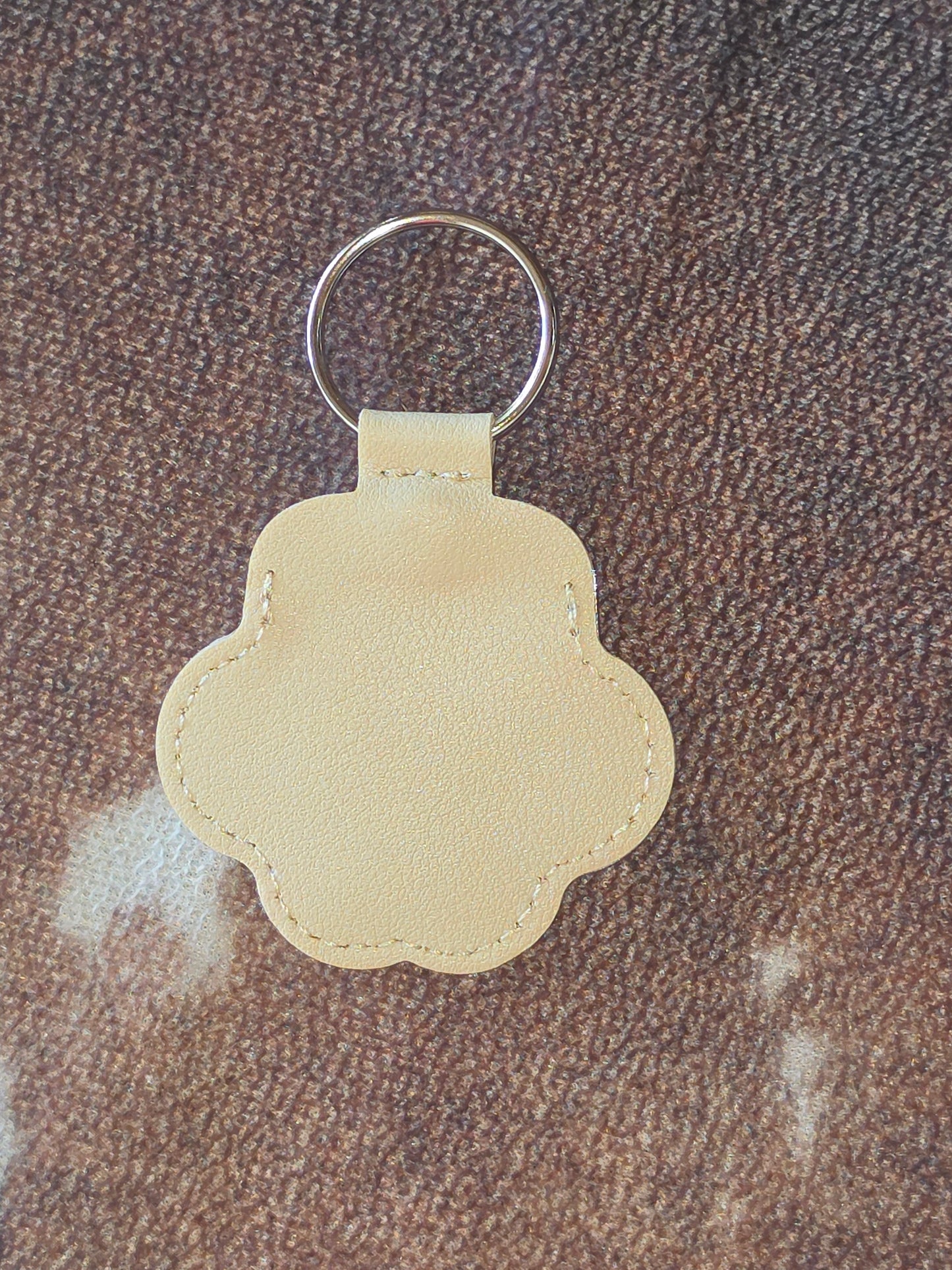 Pet Memorial Paw Print Hair Keepsake Keychain