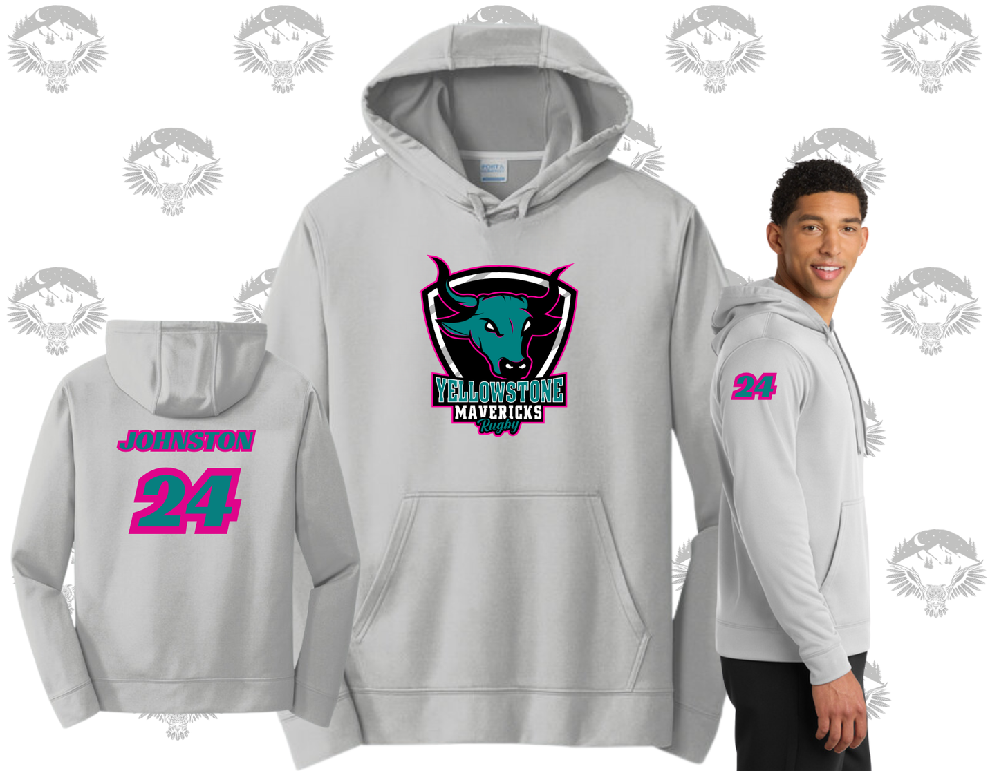 Yellowstone Mavericks Rugby Athletic Hoodie with Customization