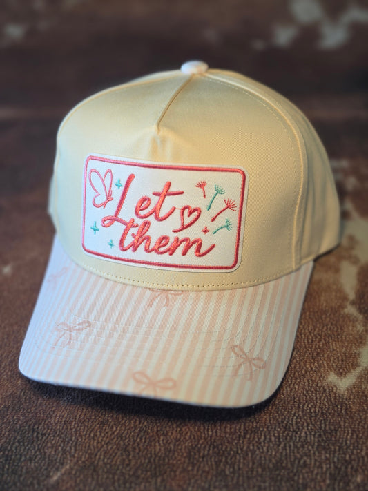 Let Them Floral Patch Hat