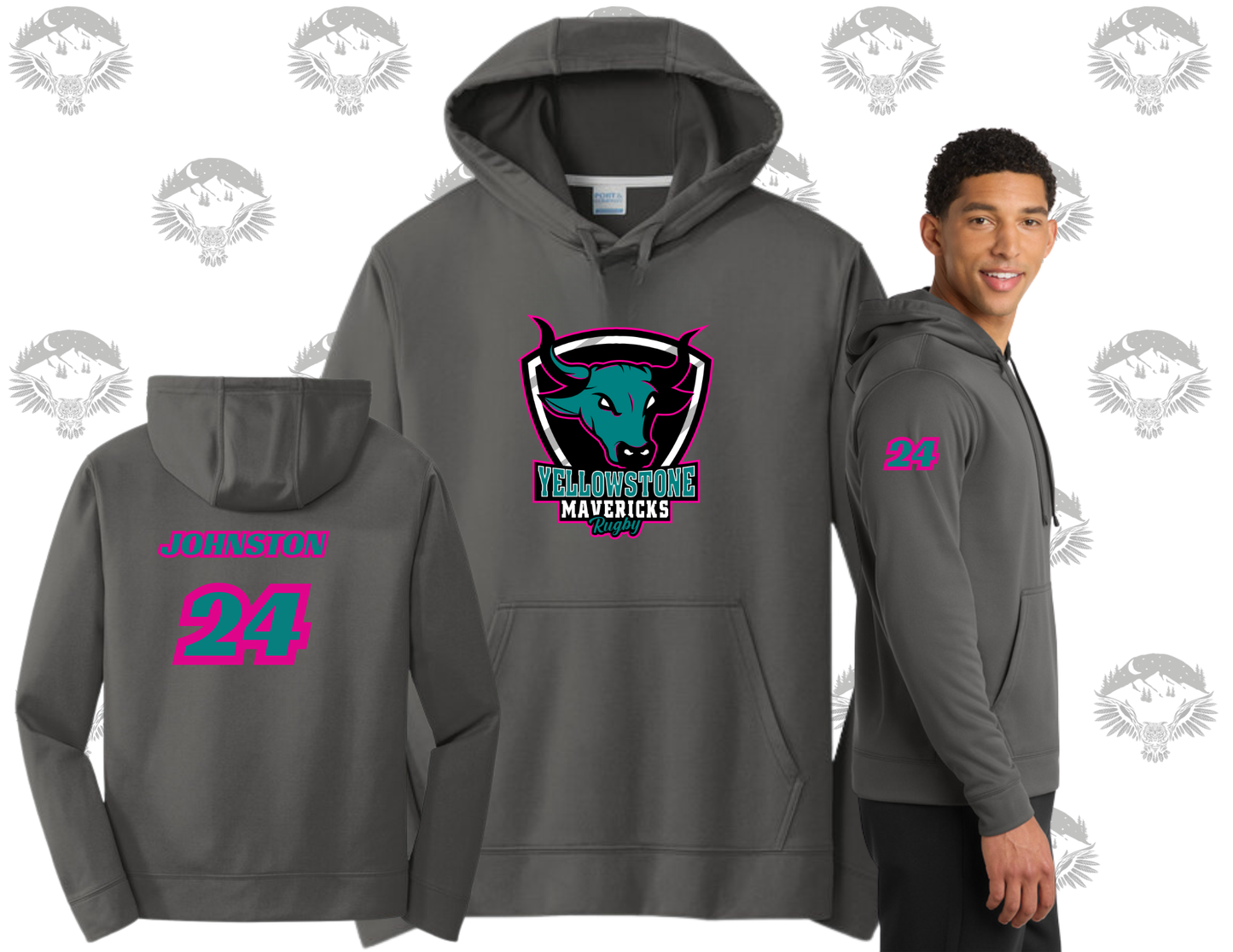 Yellowstone Mavericks Rugby Athletic Hoodie with Customization