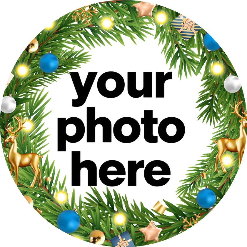 Christmas Wreath Customized Ornaments — Personalized Photo Ornament