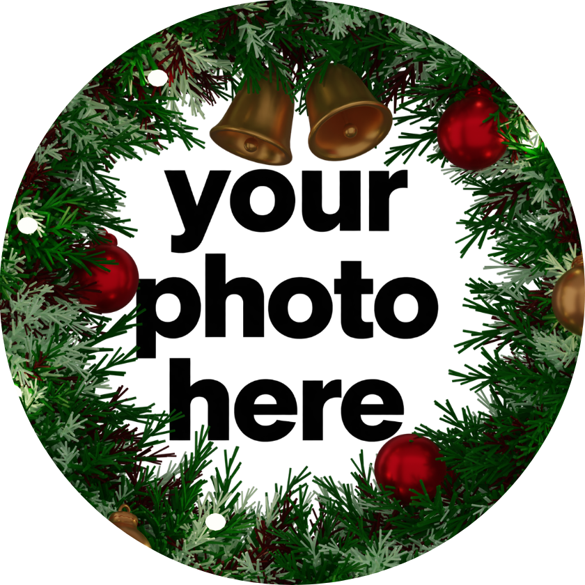 Christmas Wreath Customized Ornaments — Personalized Photo Ornament
