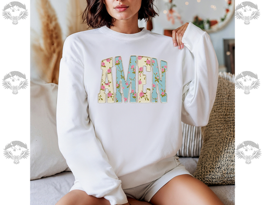 Floral Pearl AMEN Crewneck
