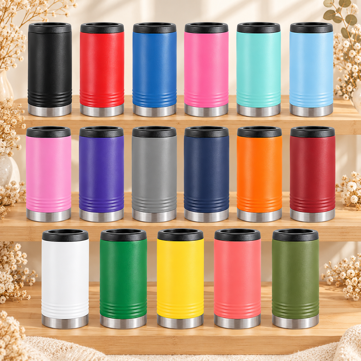 Custom Polar Camel Slim Beverage Holder – Personalized Skinny Can Cooler